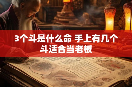 3个斗是什么命 手上有几个斗适合当老板 3个斗是什么命 手上有几个斗适合当老板