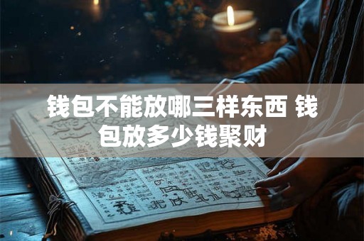 钱包不能放哪三样东西 钱包放多少钱聚财 钱包不能放哪三样东西 钱包放多少钱聚财