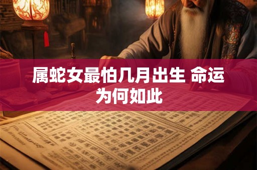 属蛇女最怕几月出生 命运为何如此 属蛇女最怕几月出生 命运为何如此