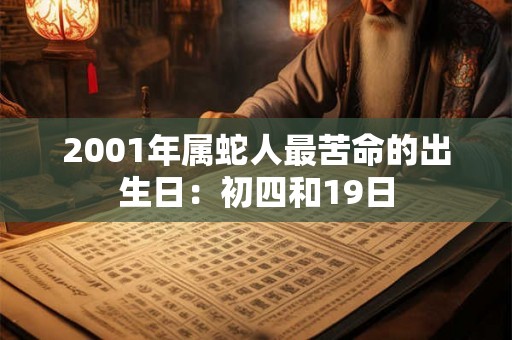 2001年属蛇人最苦命的出生日:初四和19日 2001年属蛇人最苦命的出生日:初四和19日