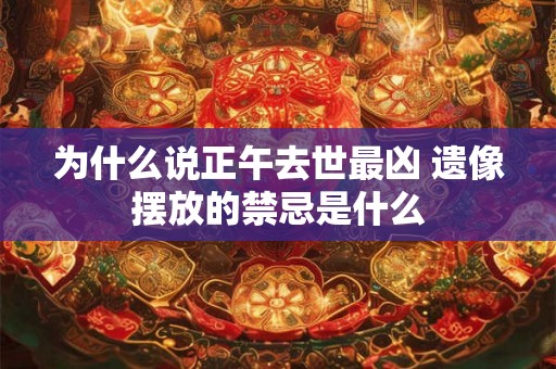为什么说正午去世最凶 遗像摆放的禁忌是什么 为什么说正午去世最凶 遗像摆放的禁忌是什么