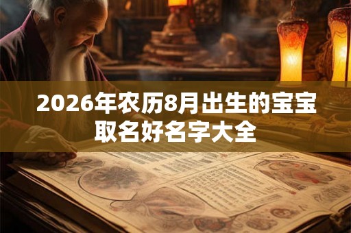 2026年农历8月出生的宝宝取名好名字大全 2026年农历8月出生的宝宝取名好名字大全