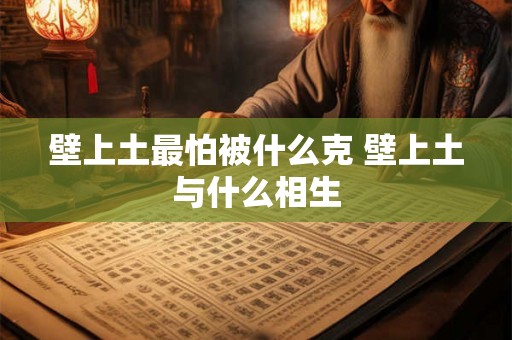 壁上土最怕被什么克 壁上土与什么相生 壁上土最怕被什么克 壁上土与什么相生