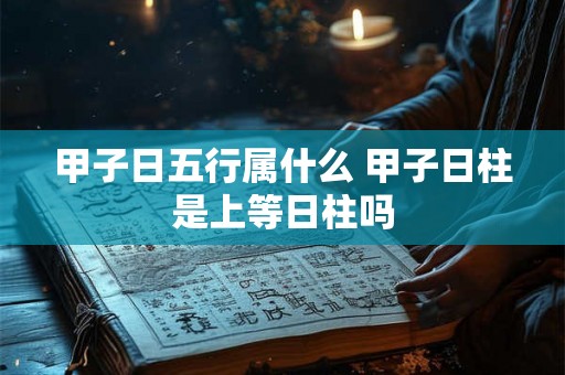 甲子日五行属什么 甲子日柱是上等日柱吗 甲子日五行属什么 甲子日柱是上等日柱吗