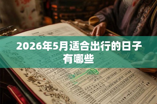 2026年5月适合出行的日子有哪些 2026年5月适合出行的日子有哪些