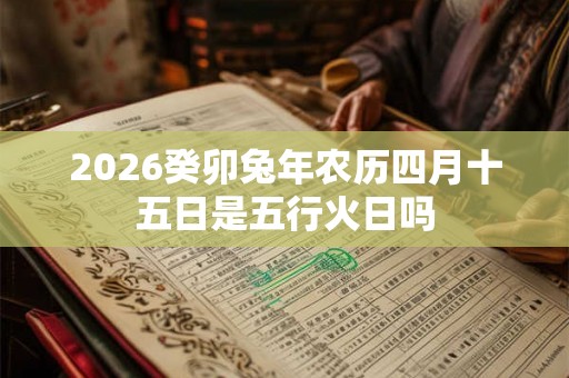 2026癸卯兔年农历四月十五日是五行火日吗 2026癸卯兔年农历四月十五日是五行火日吗