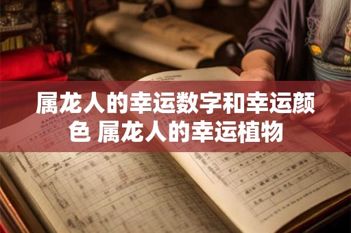 属龙人的幸运数字和幸运颜色 属龙人的幸运植物