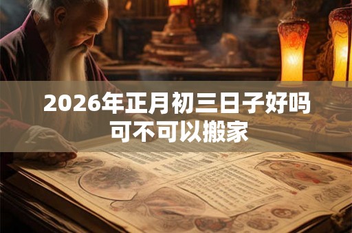 2026年正月初三日子好吗 可不可以搬家