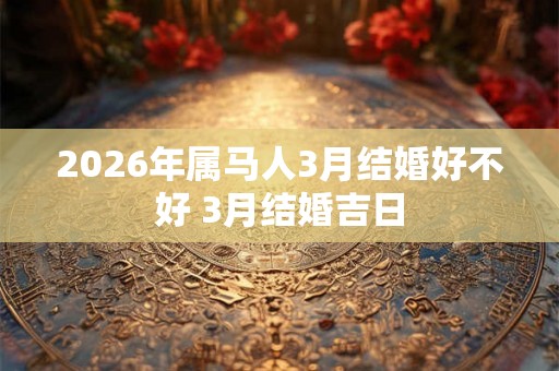 2026年属马人3月结婚好不好 3月结婚吉日 2026年属马人3月结婚好不好 3月结婚吉日
