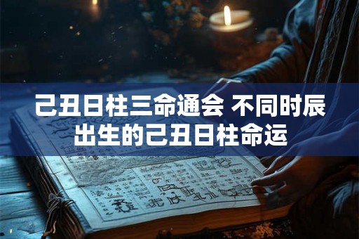 己丑日柱三命通会 不同时辰出生的己丑日柱命运 己丑日柱三命通会 不同时辰出生的己丑日柱命运