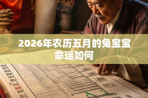 2026年农历五月的兔宝宝命运如何 2026年农历五月的兔宝宝命运如何