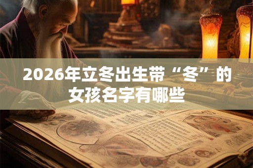 2026年立冬出生带“冬”的女孩名字有哪些 2026年立冬出生带“冬”的女孩名字有哪些