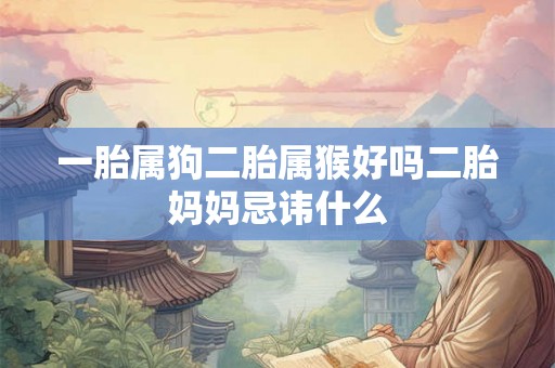 一胎属狗二胎属猴好吗二胎妈妈忌讳什么 一胎属狗二胎属猴好吗二胎妈妈忌讳什么