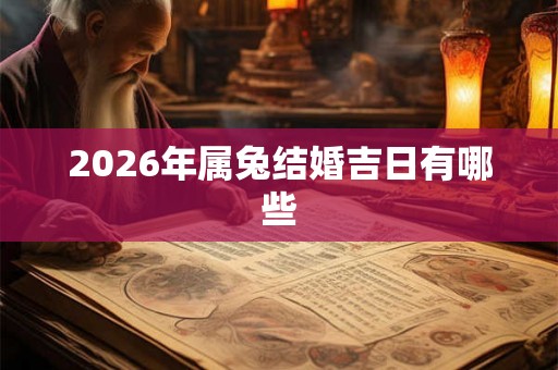 2026年属兔结婚吉日有哪些 2026年属兔结婚吉日有哪些
