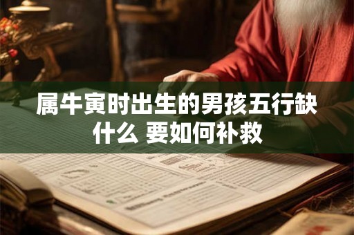 属牛寅时出生的男孩五行缺什么 要如何补救 属牛寅时出生的男孩五行缺什么 要如何补救