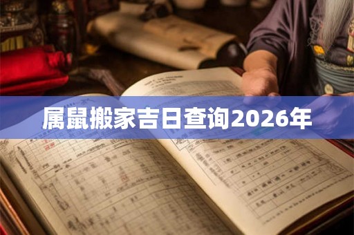属鼠搬家吉日查询2026年 属鼠搬家吉日查询2026年