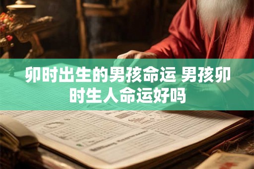 卯时出生的男孩命运 男孩卯时生人命运好吗