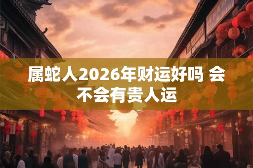 属蛇人2026年财运好吗 会不会有贵人运 属蛇人2026年财运好吗 会不会有贵人运