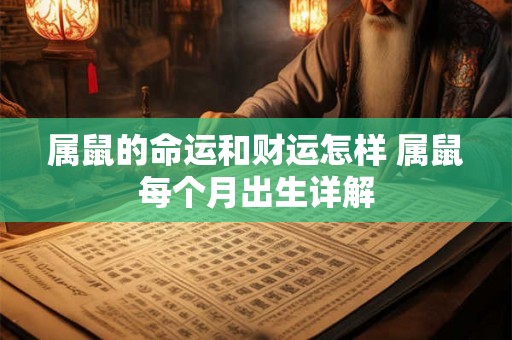 属鼠的命运和财运怎样 属鼠每个月出生详解 属鼠的命运和财运怎样 属鼠每个月出生详解