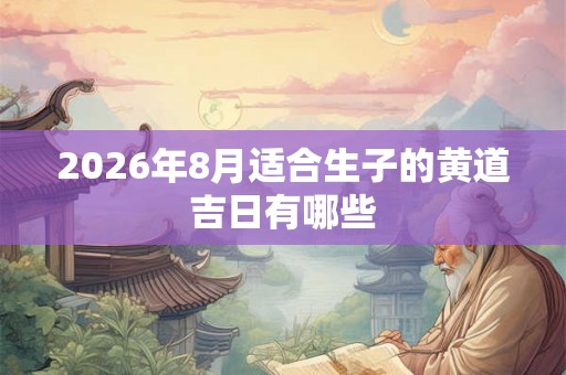 2026年8月适合生子的黄道吉日有哪些 2026年8月适合生子的黄道吉日有哪些