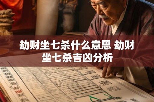 劫财坐七杀什么意思 劫财坐七杀吉凶分析 劫财坐七杀什么意思 劫财坐七杀吉凶分析
