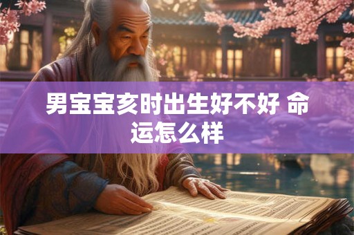 男宝宝亥时出生好不好 命运怎么样 男宝宝亥时出生好不好 命运怎么样