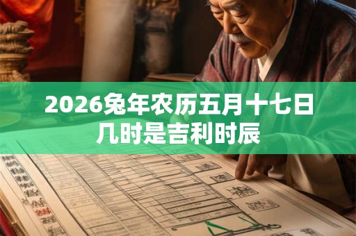 2026兔年农历五月十七日几时是吉利时辰 2026兔年农历五月十七日几时是吉利时辰
