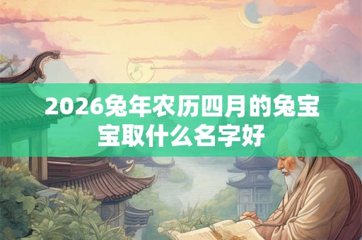 2026兔年农历四月的兔宝宝取什么名字好 2026兔年农历四月的兔宝宝取什么名字好