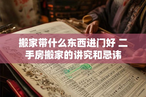 搬家带什么东西进门好 二手房搬家的讲究和忌讳 搬家带什么东西进门好 二手房搬家的讲究和忌讳
