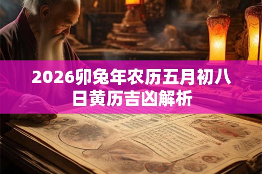 2026卯兔年农历五月初八日黄历吉凶解析 2026卯兔年农历五月初八日黄历吉凶解析