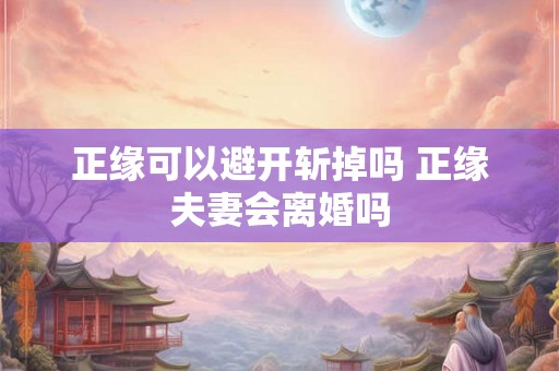 正缘可以避开斩掉吗 正缘夫妻会离婚吗 正缘可以避开斩掉吗 正缘夫妻会离婚吗