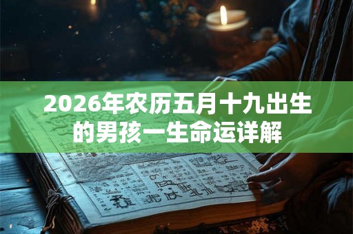 2026年农历五月十九出生的男孩一生命运详解 2026年农历五月十九出生的男孩一生命运详解