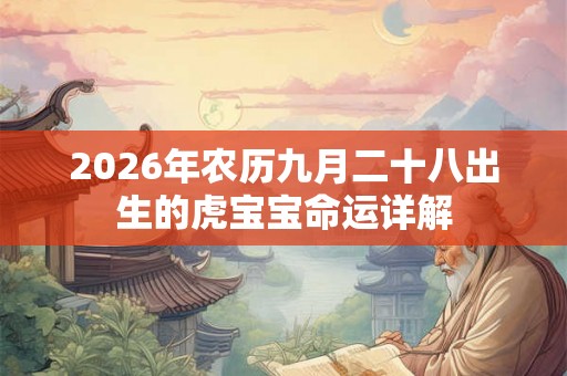 2026年农历九月二十八出生的虎宝宝命运详解