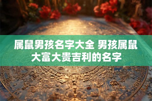 属鼠男孩名字大全 男孩属鼠大富大贵吉利的名字 属鼠男孩名字大全 男孩属鼠大富大贵吉利的名字