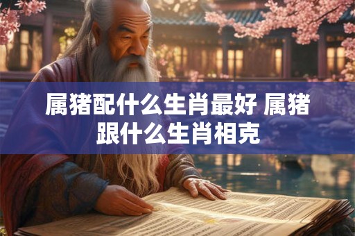 属猪配什么生肖最好 属猪跟什么生肖相克 属猪配什么生肖最好 属猪跟什么生肖相克
