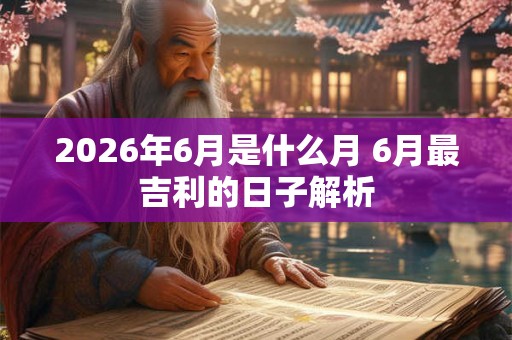 2026年6月是什么月 6月最吉利的日子解析 2026年6月是什么月 6月最吉利的日子解析