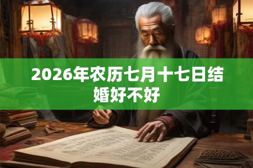 2026年农历七月十七日结婚好不好