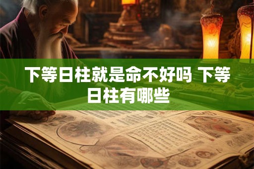 下等日柱就是命不好吗 下等日柱有哪些 下等日柱就是命不好吗 下等日柱有哪些