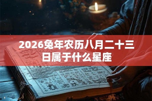 2026兔年农历八月二十三日属于什么星座 2026兔年农历八月二十三日属于什么星座