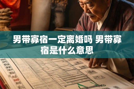 男带寡宿一定离婚吗 男带寡宿是什么意思