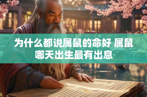 为什么都说属鼠的命好 属鼠哪天出生最有出息 为什么都说属鼠的命好 属鼠哪天出生最有出息