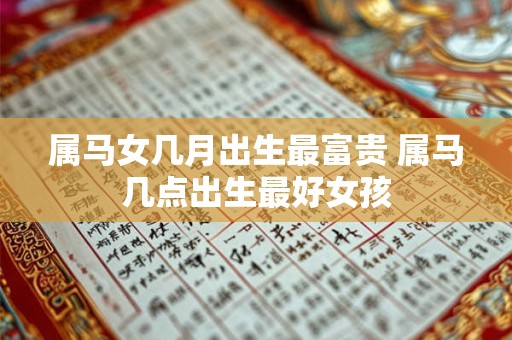 属马女几月出生最富贵 属马几点出生最好女孩 属马女几月出生最富贵 属马几点出生最好女孩