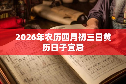 2026年农历四月初三日黄历日子宜忌 2026年农历四月初三日黄历日子宜忌