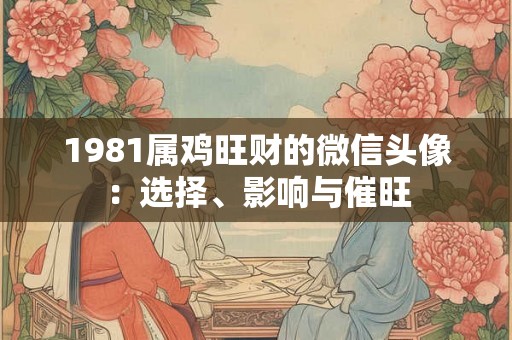 1981属鸡旺财的微信头像：选择、影响与催旺