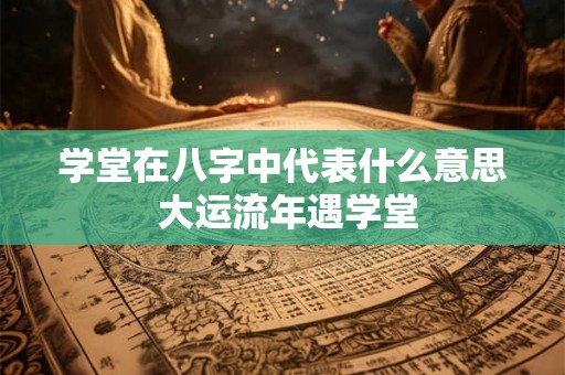 学堂在八字中代表什么意思 大运流年遇学堂 学堂在八字中代表什么意思 大运流年遇学堂