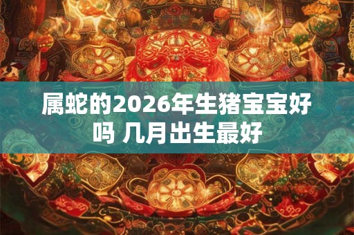属蛇的2026年生猪宝宝好吗 几月出生最好