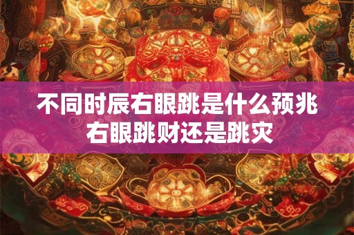 不同时辰右眼跳是什么预兆 右眼跳财还是跳灾 不同时辰右眼跳是什么预兆 右眼跳财还是跳灾