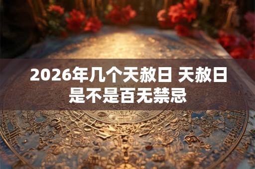 2026年几个天赦日 天赦日是不是百无禁忌