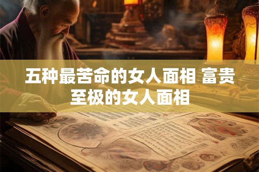 五种最苦命的女人面相 富贵至极的女人面相