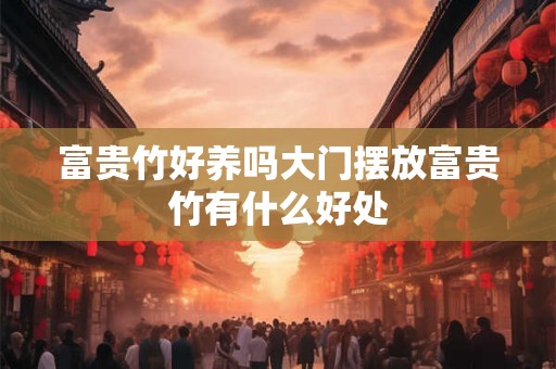 富贵竹好养吗大门摆放富贵竹有什么好处